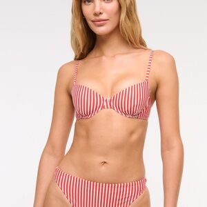 Abercrombie Red Striped Bikini